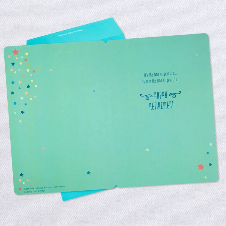 Hallmark 16" Retired And Admired Jumbo Retirement Card With Banner 3 Hallmark 16" Retired And Admired Jumbo Retirement Card With Banner - Image 3