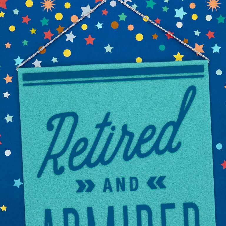 Hallmark 16" Retired And Admired Jumbo Retirement Card With Banner 4 Hallmark 16" Retired And Admired Jumbo Retirement Card With Banner - Image 4