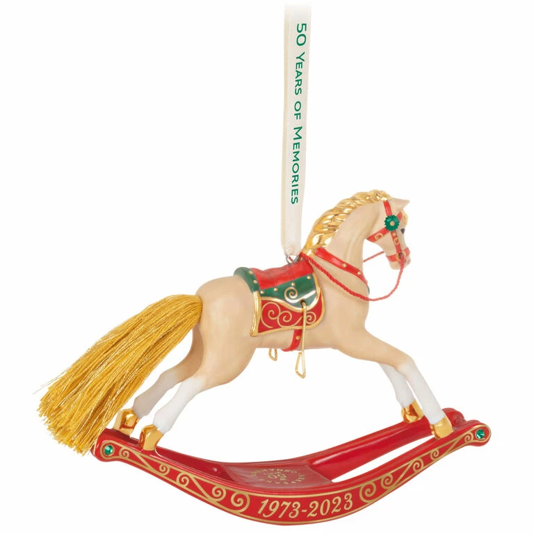 Hallmark 50 Years Of Memories Rocking Horse Special Edition Porcelain Ornament 6 Hallmark 50 Years Of Memories Rocking Horse Special Edition Porcelain Ornament - Image 6