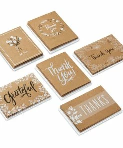 Hallmark Rustic Floral Boxed Blank Thank-You Notes Assortment, Pack Of 48