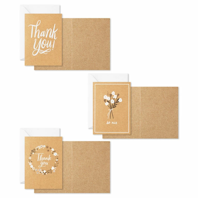 Hallmark Rustic Floral Boxed Blank Thank-You Notes Assortment, Pack Of 48 3 Hallmark Rustic Floral Boxed Blank Thank-You Notes Assortment, Pack Of 48 - Image 3