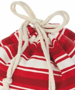 Hallmark 10" And 20" Santa And Stripes 2-Pack Fabric Christmas Gift Bags -Department Store Shop Santa and Stripes Medium and XL Fabric Gift Bags XGB4902 06