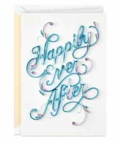 Hallmark Happily Ever After Quilled Paper Handmade Wedding Card