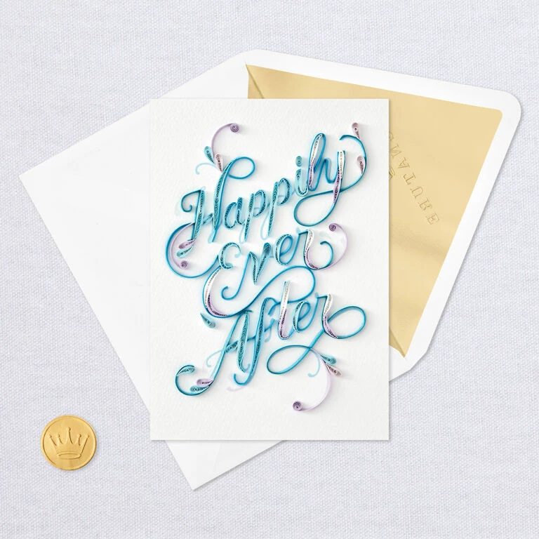 Hallmark Happily Ever After Quilled Paper Handmade Wedding Card 5 Hallmark Happily Ever After Quilled Paper Handmade Wedding Card - Image 5