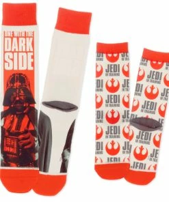 Hallmark Star Wars™ Darth Vader™ And Jedi In Training Adult And Child Novelty Crew Socks, Set Of 2