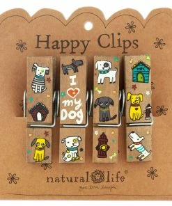 Natural Life Heart My Dog Happy Clips, Set Of 4