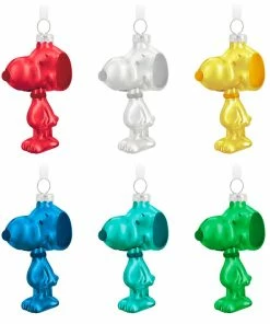 Hallmark The Peanuts® Gang Snoopy Glass Ornaments, Set Of 6