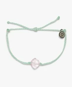 Pura Vida Shell Charm Seafoam Bitty Braid Bracelet