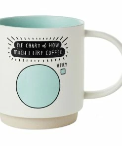 Hallmark Pie Chart Coffee Lover Funny Mug, 16 Oz.