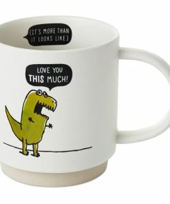 Hallmark T-Rex Love You This Much Funny Mug, 16 Oz.