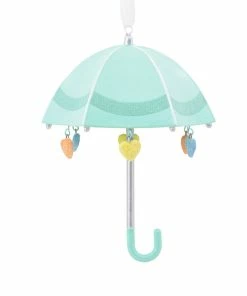 Signature Baby Umbrella Porcelain Hallmark Ornament -Department Store Shop Signature Baby Umbrella Porcelain Christmas Ornament 1HDL2175 04
