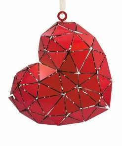 Signature Heart Metal Hallmark Ornament -Department Store Shop Signature Heart Metal Christmas Ornament 1HDL2172 06