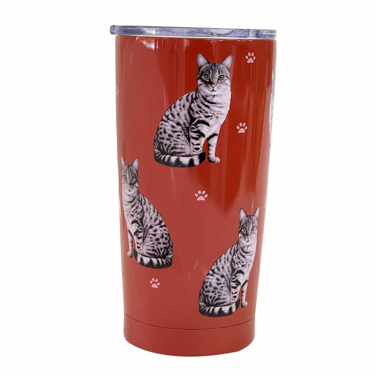 E&S Pets Silver Tabby Cat Stainless Steel Tumbler, 20 Oz. 1 E&S Pets Silver Tabby Cat Stainless Steel Tumbler, 20 Oz.