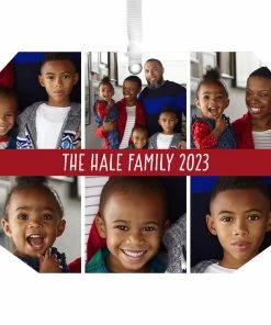Hallmark Six-Photo Personalized Text And Photo Metal Ornament