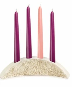 Small Nativity Advent Candle Holder -Department Store Shop Small Advent Candle Holder 2020220505 03