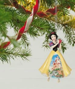 Hallmark Disney Princess Celebration Snow White Porcelain Ornament 7 Hallmark Disney Princess Celebration Snow White Porcelain Ornament -Department Store Shop Snow White With Castle Dress Keepsake Ornament 2999QXR8189 02