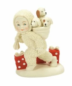 Enesco Snowbabies Bag Of Christmas Puppies Figurine, 4.02"