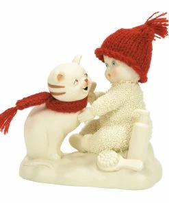 Enesco Snowbabies Groom And Go Cat Figurine, 3.74"