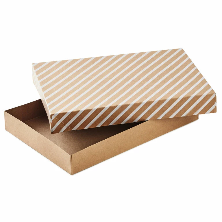 Hallmark Snowflakes And Stripes 12-Pack Designed Brown Shirt Boxes 4 Hallmark Snowflakes And Stripes 12-Pack Designed Brown Shirt Boxes - Image 4