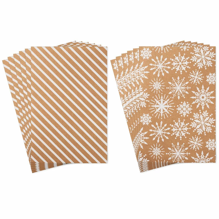 Hallmark Snowflakes And Stripes 12-Pack Designed Brown Shirt Boxes 5 Hallmark Snowflakes And Stripes 12-Pack Designed Brown Shirt Boxes - Image 5