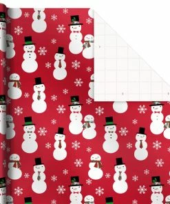 Hallmark Snow Merry 3-Pack Foil Christmas Wrapping Paper Assortment, 60 Sq. Ft. 12 Hallmark Snow Merry 3-Pack Foil Christmas Wrapping Paper Assortment, 60 Sq. Ft. -Department Store Shop Snowmen and Plaid Foil Christmas Wrapping Paper 5JXW1061 06