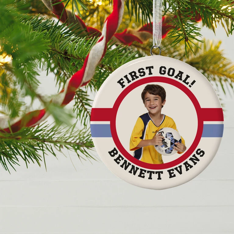 Soccer Ceramic Circle Personalized Photo Ornament 2 Soccer Ceramic Circle Personalized Photo Ornament - Image 2