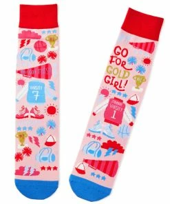 Hallmark Go For Gold, Girl Sporty Fun Crew Socks
