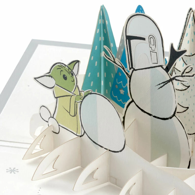 Hallmark Star Wars: The Mandalorian™ Grogu™ Warm Wishes 3D Pop-Up Holiday Card 5 Hallmark Star Wars: The Mandalorian™ Grogu™ Warm Wishes 3D Pop-Up Holiday Card - Image 5