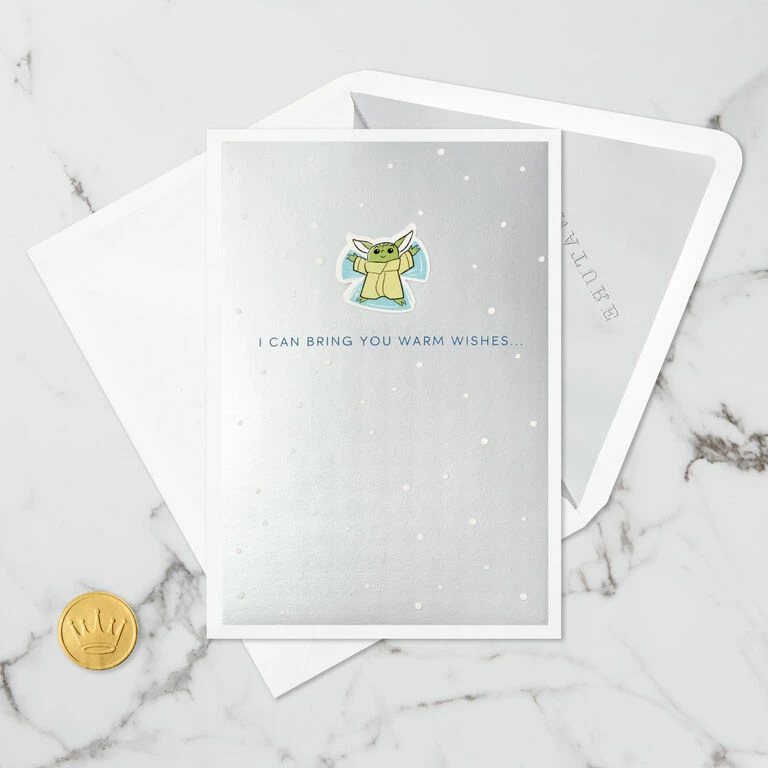 Hallmark Star Wars: The Mandalorian™ Grogu™ Warm Wishes 3D Pop-Up Holiday Card 6 Hallmark Star Wars: The Mandalorian™ Grogu™ Warm Wishes 3D Pop-Up Holiday Card - Image 6