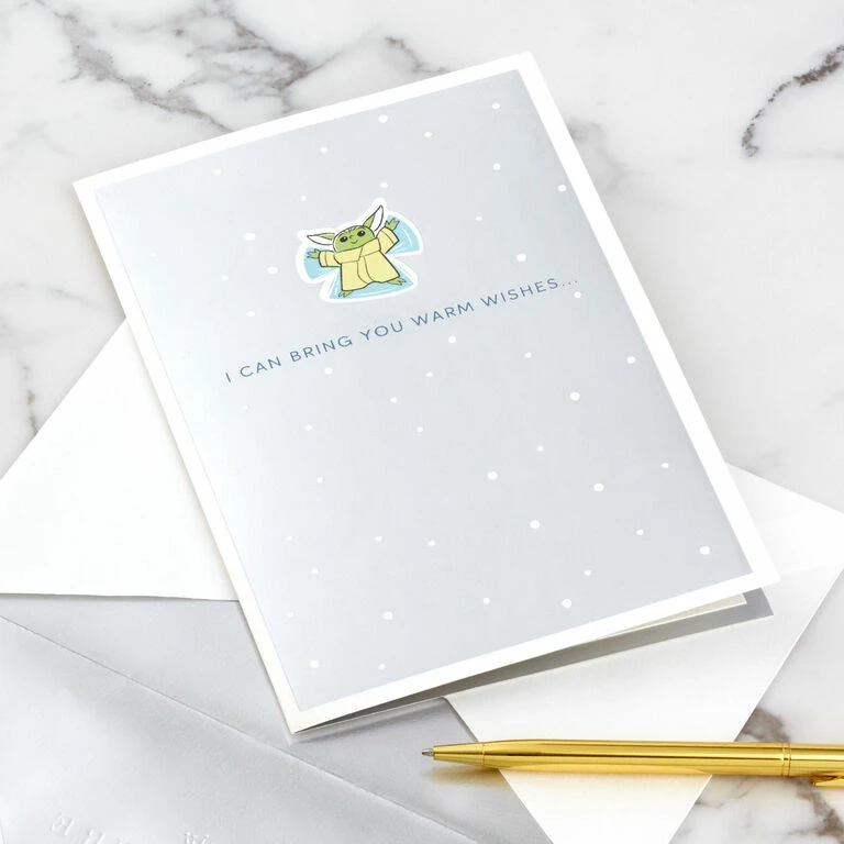 Hallmark Star Wars: The Mandalorian™ Grogu™ Warm Wishes 3D Pop-Up Holiday Card 7 Hallmark Star Wars: The Mandalorian™ Grogu™ Warm Wishes 3D Pop-Up Holiday Card - Image 7