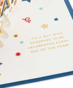 Hallmark Celebrate Stars And Pennants 3D Pop-Up Father's Day Card -Department Store Shop Stars and Pennants 3D PopUp Fathers Day Card 1299IMM2045 03