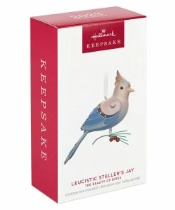 Hallmark The Beauty Of The Birds Leucistic Steller's Jay Ornament -Department Store Shop Stellers Jay Blue Bird Keepsake Ornament 1799QXE3307 04