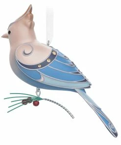 Hallmark The Beauty Of The Birds Leucistic Steller's Jay Ornament -Department Store Shop Stellers Jay Blue Bird Keepsake Ornament 1799QXE3307 06