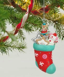 Hallmark Stocking Stuffers Surprise Mystery 2023 Exclusive Ornament -Department Store Shop Stocking With Mouse and Star Cookie Keepsake Ornament 1999QXC5619 03