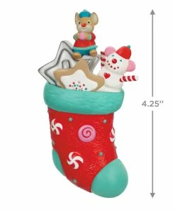 Hallmark Stocking Stuffers Surprise Mystery 2023 Exclusive Ornament -Department Store Shop Stocking With Mouse and Star Cookie Keepsake Ornament 1999QXC5619 04