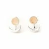 Sunstone And Silver Moon Phase Ear Jacket