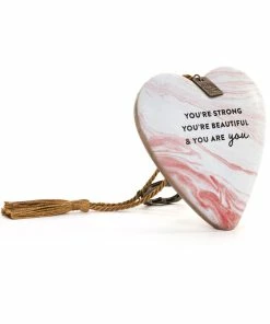 Demdaco Strong Beautiful You Art Heart With Key Stand 5 Demdaco Strong Beautiful You Art Heart With Key Stand -Department Store Shop Strong Beautiful You Heart Sculpture With Key 1003480430 02