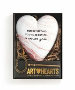 Demdaco Strong Beautiful You Art Heart With Key Stand 7 Demdaco Strong Beautiful You Art Heart With Key Stand -Department Store Shop Strong Beautiful You Heart Sculpture With Key 1003480430 04
