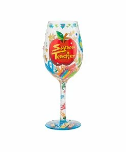 Lolita Super Teacher Handpainted Wine Glass, 15 Oz.