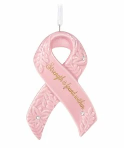 Hallmark Strength Within Pink Ribbon Porcelain Ornament Benefiting Susan G. Komen®