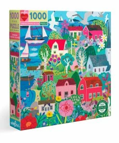 Eeboo Swedish Fishing Village 1000-Piece Jigsaw Puzzle