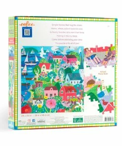 Eeboo Swedish Fishing Village 1000-Piece Jigsaw Puzzle -Department Store Shop Swedish Fishing Village 1000Piece Jigsaw Puzzle PZTSWD 03