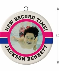 Swimming Ceramic Circle Personalized Photo Ornament -Department Store Shop Swimming Ceramic Circle Personalized Photo Ornament 1999QHE1711B101 03