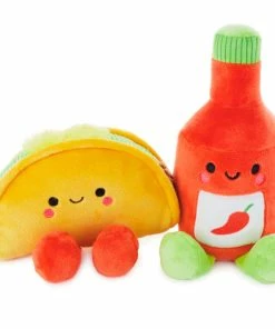Hallmark Better Together Taco And Hot Sauce Magnetic Plush, 5"