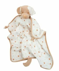 Douglas Cuddle Toys Auggie Tan Puppy Blanki Lovey Baby Blanket, 24"