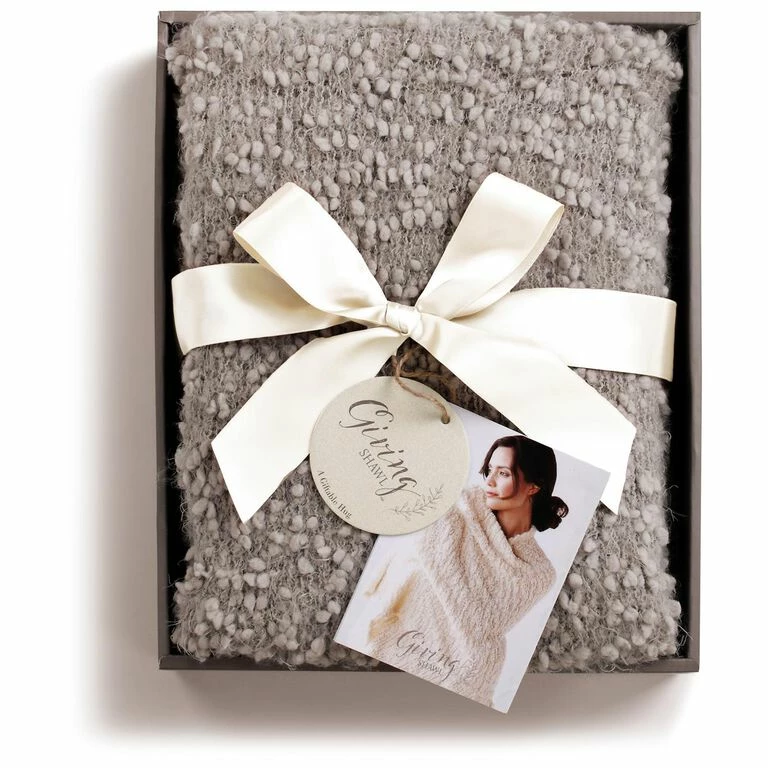 Taupe Giving Shawl 1 Taupe Giving Shawl