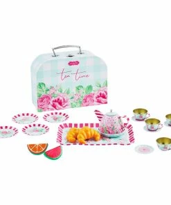 Mud Pie Tea Party Play Toy Set, 19 Pieces