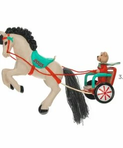 Hallmark A Pony For Christmas 2023 Ornament -Department Store Shop Teddy Bear in Horse Chariot Keepsake Ornament 1799QXR8039 03