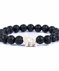 Fahlo Lava Stone Lion Excursion Bracelet