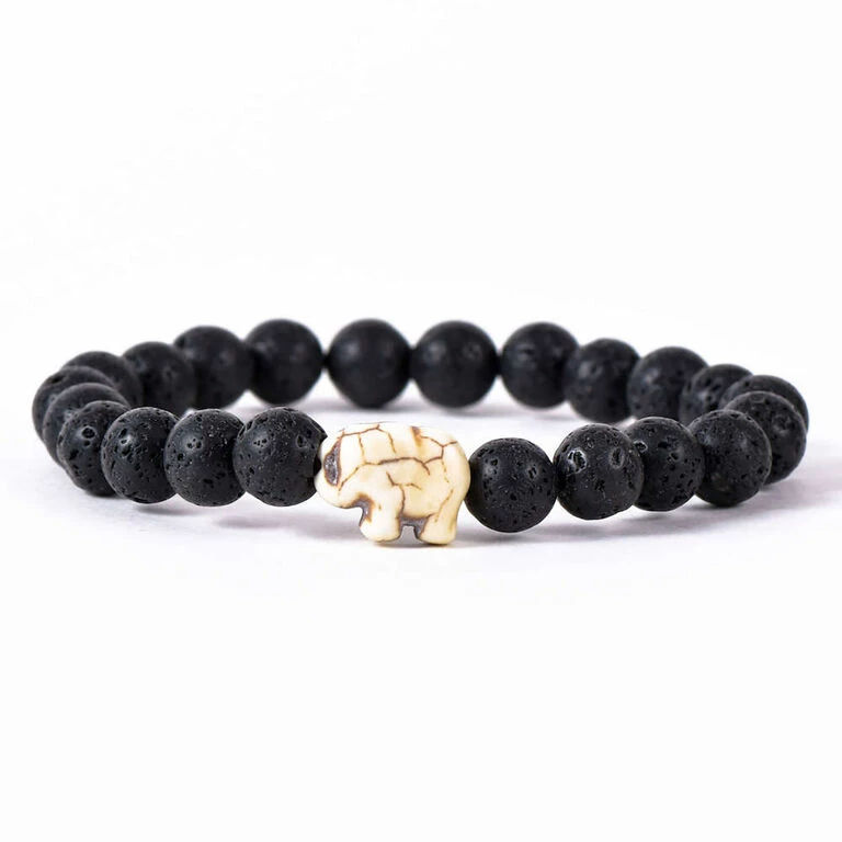 Fahlo Lava Stone Elephant Expedition Bracelet 1 Fahlo Lava Stone Elephant Expedition Bracelet
